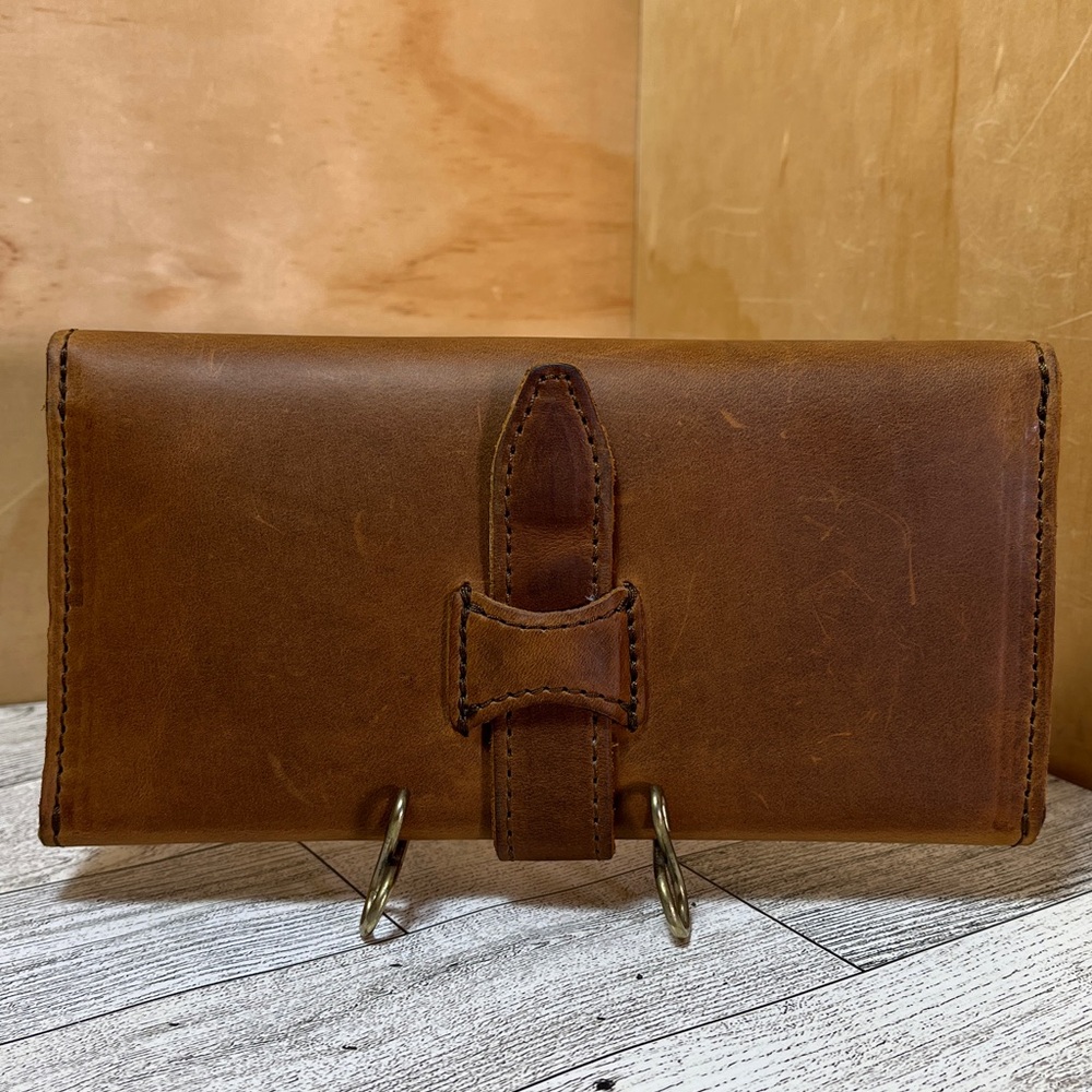 EUC Saddleback Leather Co Trifold Rustic Brown Tobacco Leather Wallet - Picture 4 of 17